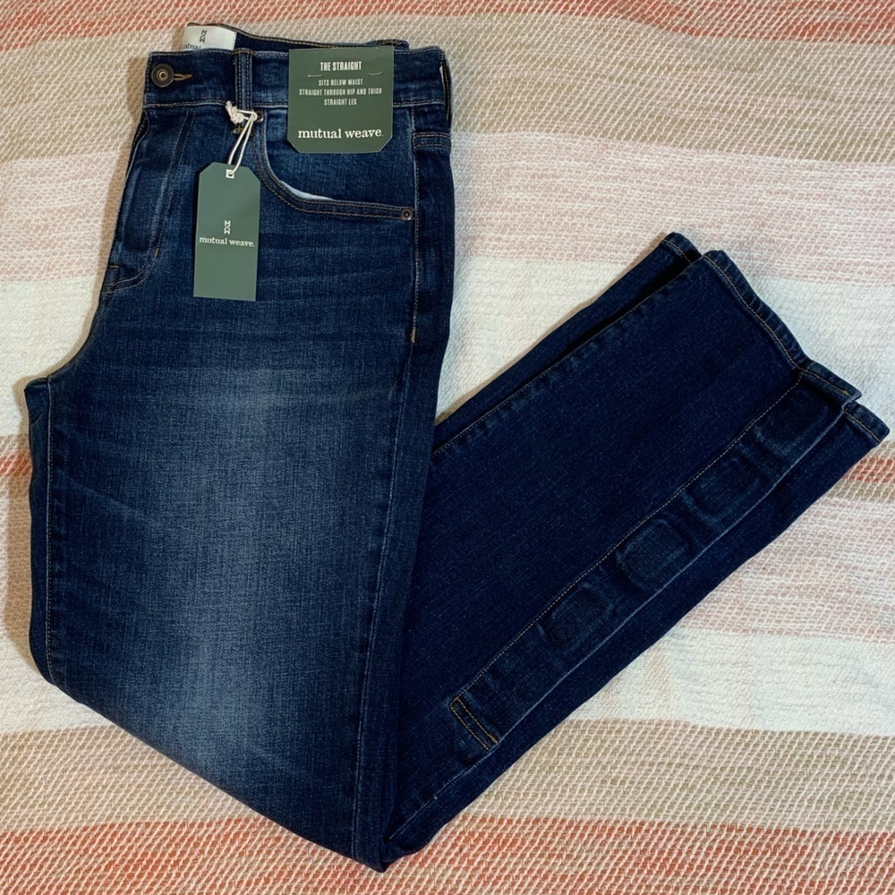 NWT mutual weave Easy On Easy Off Adaptive Stretch The Straight Jeans 30 x 32